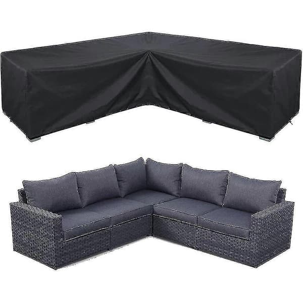 Hörnsoffskydd Vattentätt Trädgårdsmöbelset Skydd Utomhus Modulsoffa Skydd 286*286*82cm