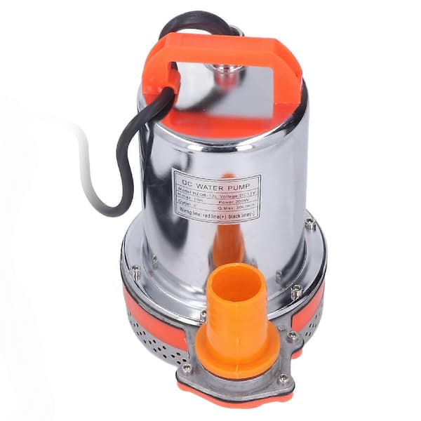 Senkbar pumpe rustfritt stål rød kobber isolert kjerneledning for industrielt landbruk DC12V 300W