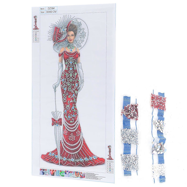 DIY Rhinestone-maleri Elegant Dame Mønster Krystallmaleri Broderi Bilde Dekor KitDZ584