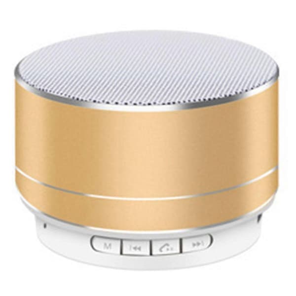 A10 Mini Bluetooth Høyttaler Bærbar Utendørs Kanon Subwoofer Lydboks Støtter TF-kort Gullfarget