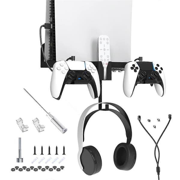 Veggfeste for spillkonsoll, spillholder, plassbesparende gamepad-oppbevaringsstativ for 5(B)