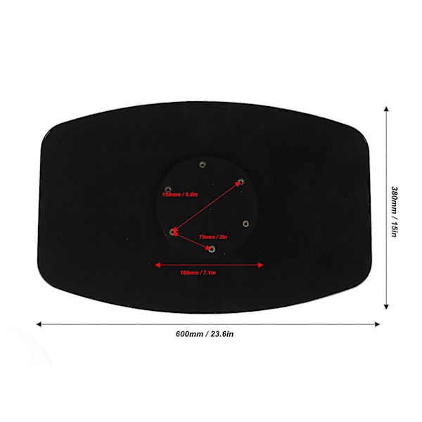 RV Rektangulær Bordplade 61x38,6 cm Massivt Træ Spisebord Bordplade Panel til RV Camper Dæk Ponton Terrasse Mat Maling