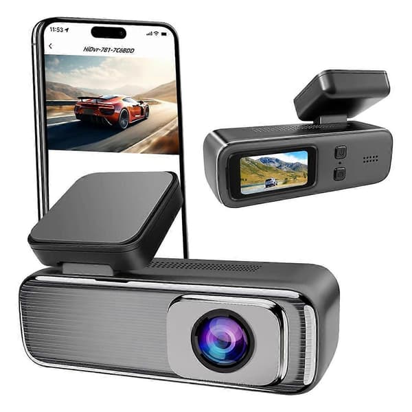 1080P Bil Dash Kamera Front, 1.47In IPS Skjerm Mini Bilkamera 24 Timers Parkeringsmodus, Loop-opptak G-Sensor DVR Opptaker