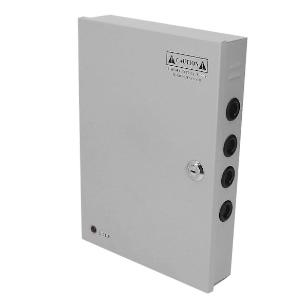 DC Strømforsyningsboks 18 Kanal CCTV Kamera Strømforsyning med Metalboks AC Stik Lås AC100V 220V Input DC12V Output 20A