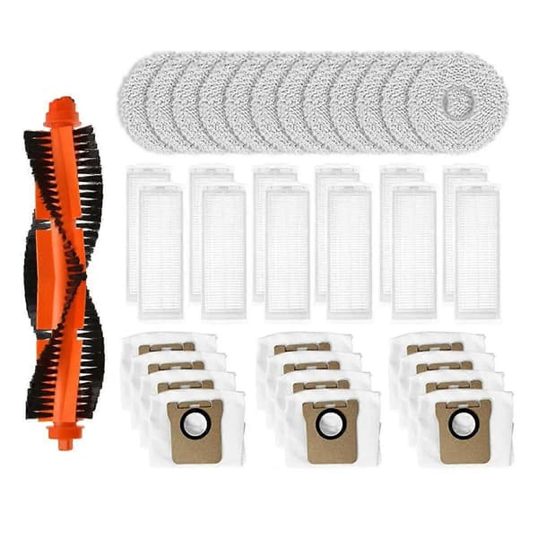 For M30 Pro / C107 Robotstøvsuger Hovedbørste Moppeklut Heap Filter Støvpose Tilbehør Deler
