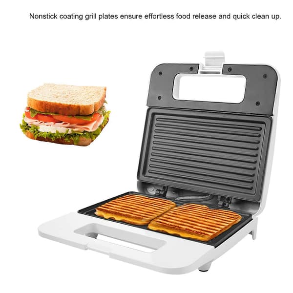 Elektrisk Nonstick Bakplatta Smörgåsmaskin Brödrost för Hushållet