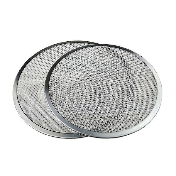 Hopeup Aluminium Förtjockad Non-stick Nät Rund Pizza Mesh Pan Bakplåt Köksredskap