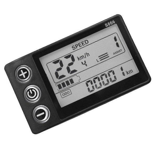 24V 36V 48V 60V S866 Controller Panel Dashboard Vandtæt 6PIN Elektrisk Cykel LCD Display til Elektrisk E-cykel Scooter