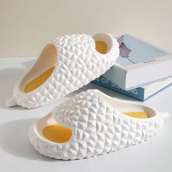 Fashionabla Durian Tofflor För Kvinnor Eva Plattform Mjuka Bekväma Hustomtar Herrtofflor Dam Trendiga Gatusandaler Strandtofflor white 42-43