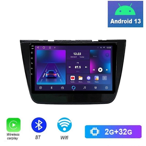 Android 13 Bilradio til MG ZS 2017-2021 2G+32G Bil Stereo Multimedia Navigation GPS Videoafspiller Trådløs Carplay WIFI