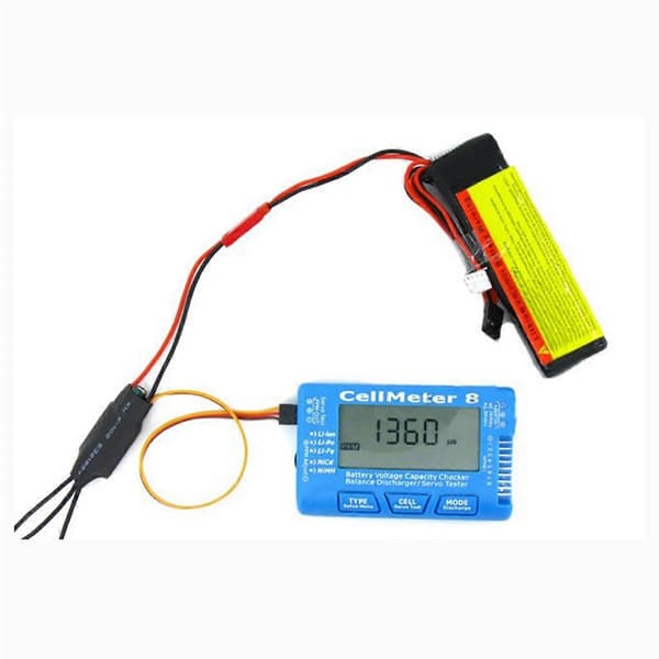 CellMeter 8 AOK 8S Elektrisk Display Servo Test Smal Frekvens Servo Tester Batteri Aflader Aeromodellering Tester