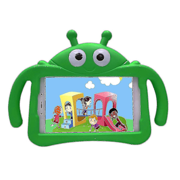 Fodral med nyckelpiga för Samsung Galaxy Tab A7 Lite 8.7 T220 T225 2021, Stötskyddande skal med stativ T Green