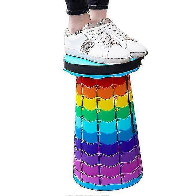 Uppgraderad Vikbar Pall, Teleskopisk Pall För Alla rainbow