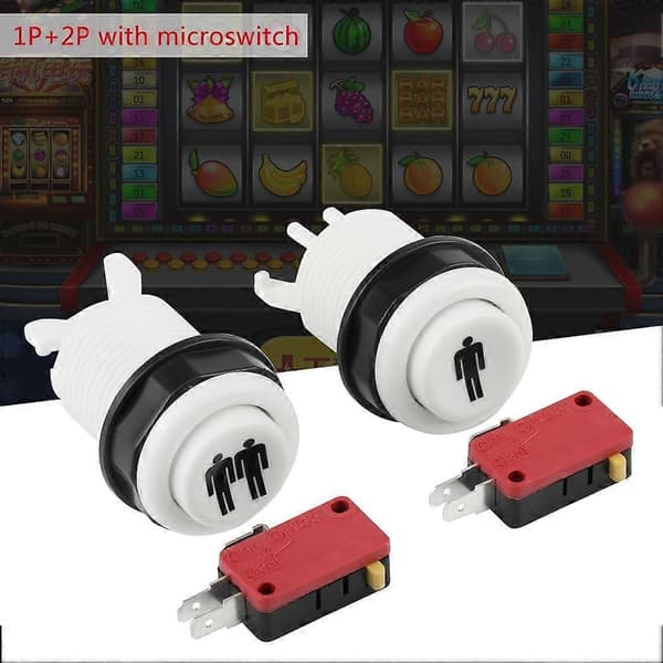 Lang Startknapp DIY Kit 1p 2P Spiller Trykknapp for Arkadespill