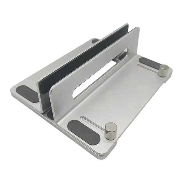Vertikal Skrivebordsholder Justerbar Enkelt Klips Laptop Stand til Pro og Andre Sølvfarvet