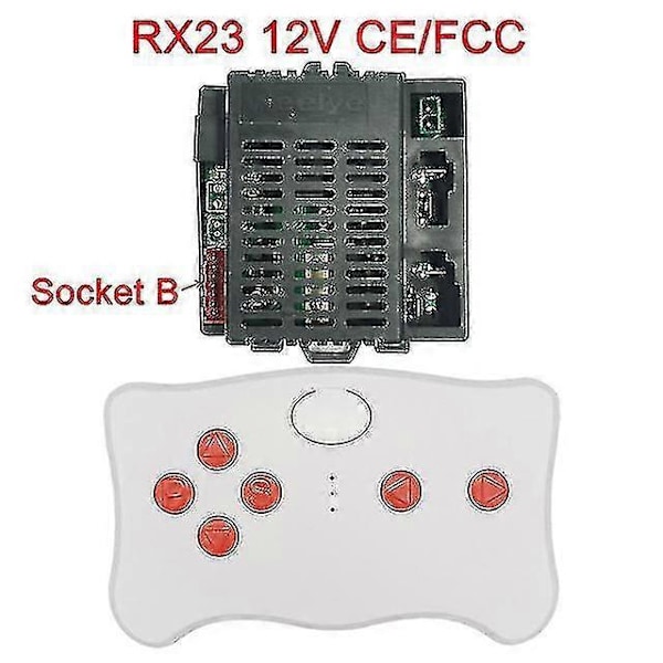 Elektrisk legetøjsbil til børn med Bluetooth-fjernbetjening, controller med blød start-funktion 2,4g Bluetooth-sender [xc] RX23 B FCC full set