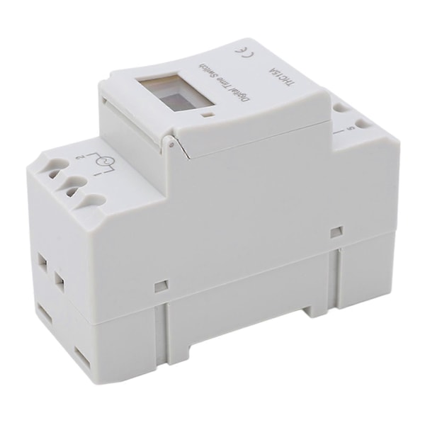 Digitaalinen ajastinkytkin LCD Ohjelmoitava viikoittainen DIN-kiskoajastin AC220?240V 16A THC15A