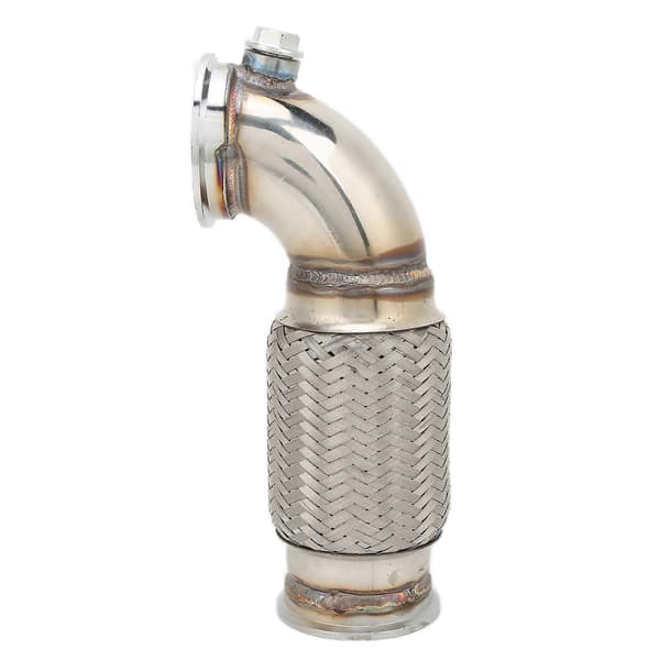 2,5in V-bånds til V-bånds Downpipe 90 Grader med Fleksibel Bælg Rustfri Stål Modifikation