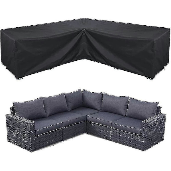 Hjørnesofabetræk Vandtæt Havemøbelsæt Betræk Udendørs Sektionsmøbelbetræk 270x270x90cm
