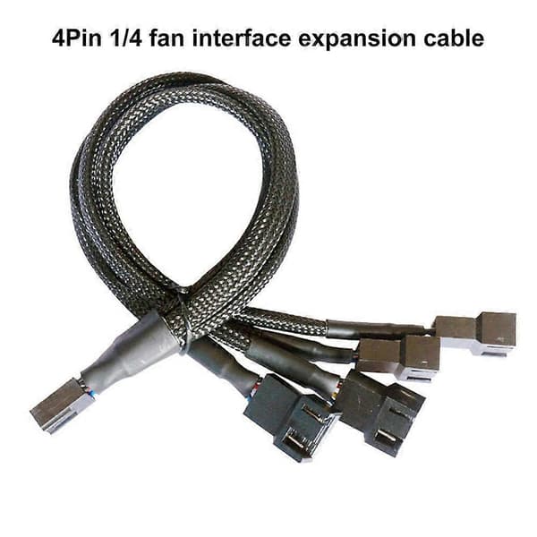 4-Pin Computer Køleblæser Adapterkabel 4-i-1 Computer CPU Blæser Adapterkabel Computer Køler Patch Cord Køleblæser Tilbehør