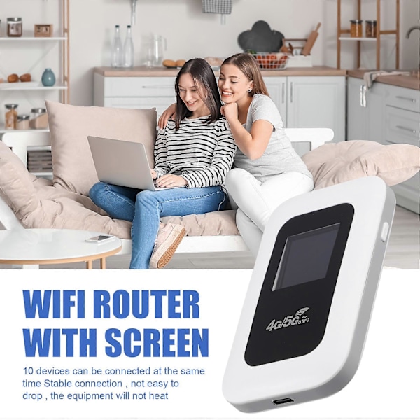 4G MiFi 4G WiFi-router med skärm 150Mbps WiFi-modem Bil Mobil Wifi Trådlös Hotspot Trådlös MiFi B