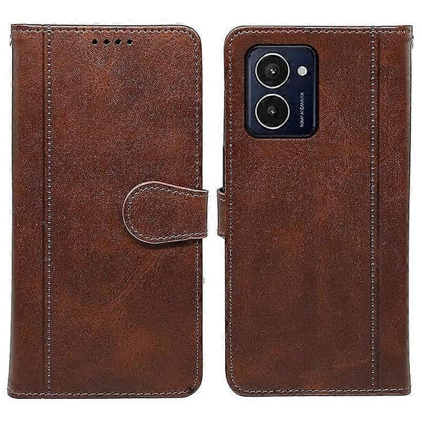 Telefoncover til HMD Pulse Læderetuier Brown
