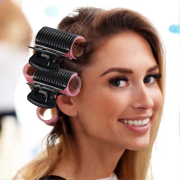 Hårklemmer Varme Rulleclips Hårkrølleklemmer Rulleclips til Kvinder Hårsektion Styling Sort