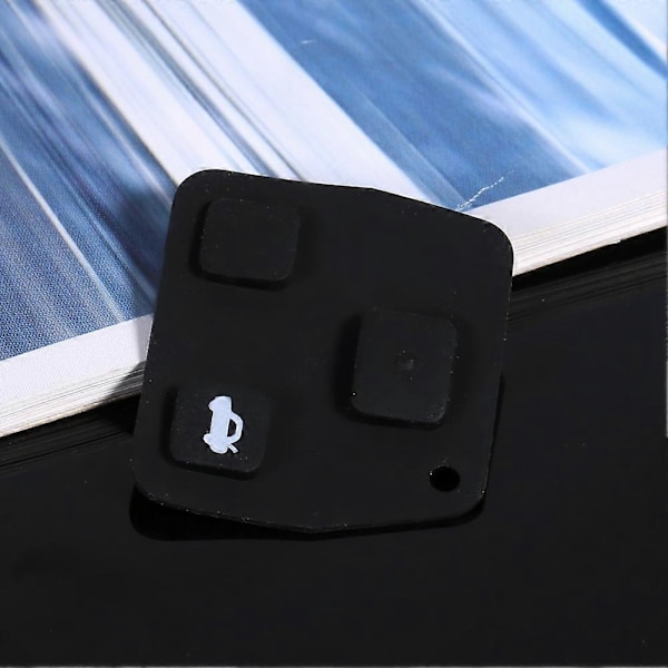 3-knapps fjernkontroll bilnøkkel fob etui skall gummipute for Toyota Avensis Corolla Lexus Rav4