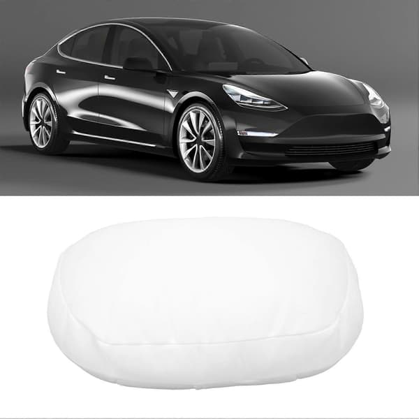 Nackstöd Kudde Nackskydd Bil Nackstöd Kudde Ersättning för Tesla Model 3 Model Y Vit