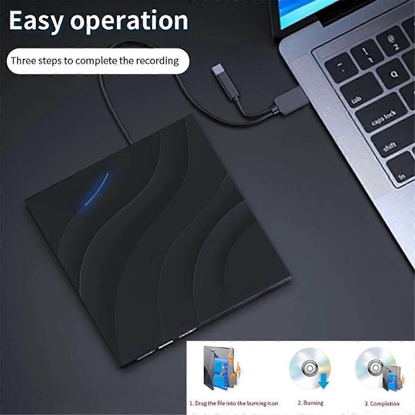 DVD Ekstern USB3.0 Type-C Multifunktionel Blu Ray CD Brænder Drev Læser Egnet til Laptop PC i Enhver Situation
