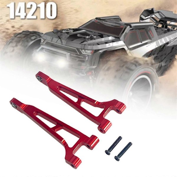 RC Bil Metall Oppgradering Øvre Bærearm Deler for Go 1/14 14209 14210 H14BM RC Bil Oppgraderingsdeler (Rød)
