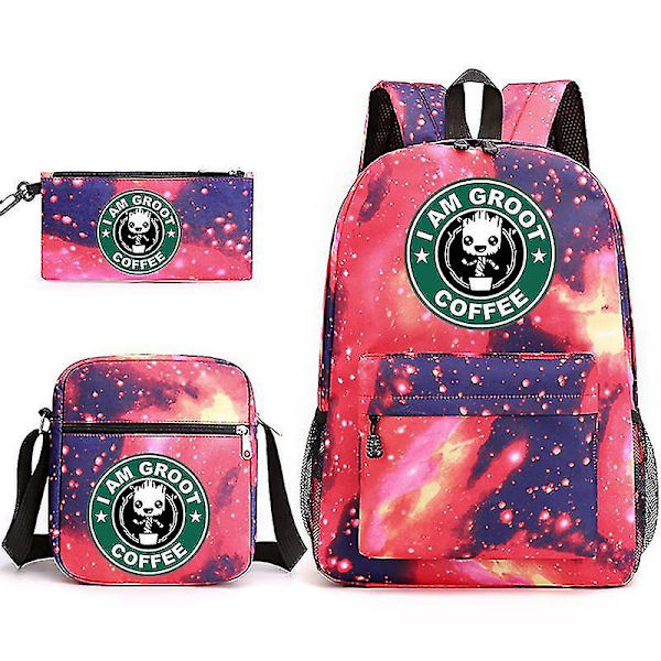 Guardians Of The Galaxy 3-pack Ryggsäckar Cartoon Barn Pojkar Flickor Skolväska Lättvikts Studenter Vattentät Kapacitet Mochilas style 21