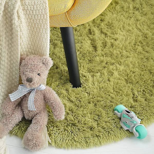 Tflycq Ovala Fluffiga Mattor, Modern Plysch Shaggy Matta För Barn Sovrum Extra Bekväm Söt Barnmatta Sängmatta För Pojkar Flickor Rum Heminredning