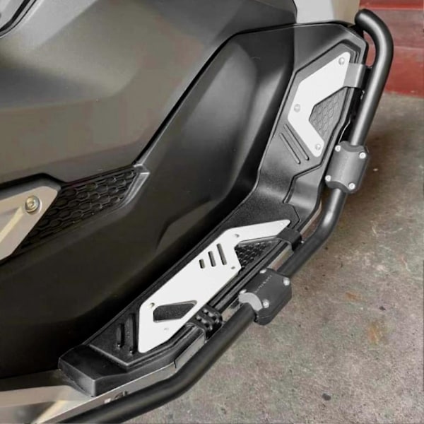 1 Par Motorcykel Fotstöd Pedalplatta Vänster Höger Halkskydd Stilren Robust Fotpinnar Plattdyna För ADV160 Silver