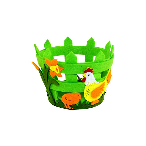 Påsk Rund Non-woven Korg Dekorativt Hantverks Ornament
