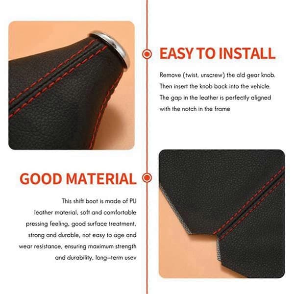 2 stk. Universal Auto Manuell Girskiftknott Støvdeksel Gir Gaiter Deksel Girskifter Boot Shift Knott Gaiter Boot