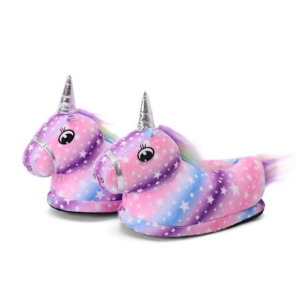 Unicorn Tofflor Barn Söta Tofflor Varma Inomhus för Vintern style 8 M Length 26cm