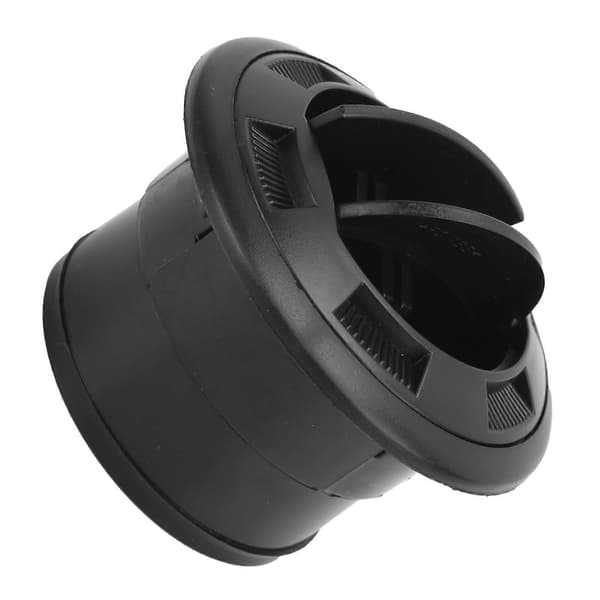 75mm Instrumentbräda Luftkonditionering Deflektor Utlopp Svart Rund Ventil Universal för Buss Husbil