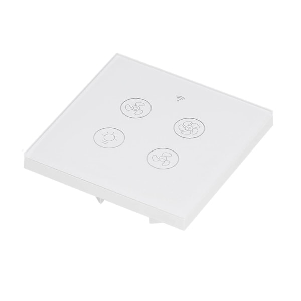 Intelligent Wifi Fläkt Ljusbrytare Stöd RF Fjärrkontroll Röststyrning 100 Vit