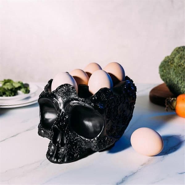 Gothic Halloween Skull Rack Resin Craft Egg Rack