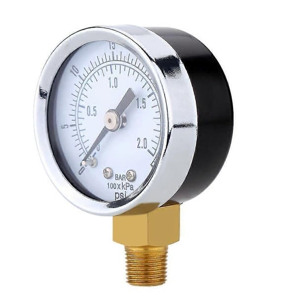 Tryckmätare - 0 - 30 psi 0 - 2 bar Mini urtavla kompressormätare hydraulisk tryckmätare Ga