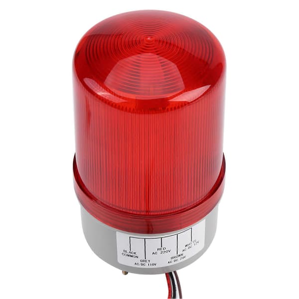 1 stk. Rød LED Nødadvarselslyspære Roterende Blinklys AC220V