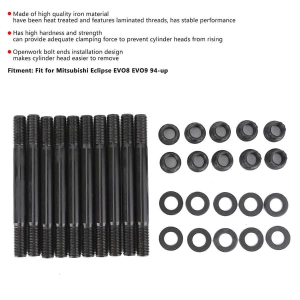Topplocksbultar Sats Bult Bricka ARP 207?4203 Passar Mitsubishi Eclipse EVO8 EVO9 94?upp