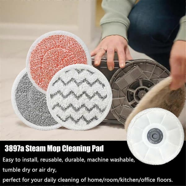 Roterende moppeputer erstatning for Spin-Wave 3897A SmartSteam skrubbende dampmopp, moppeputer 12-pakning