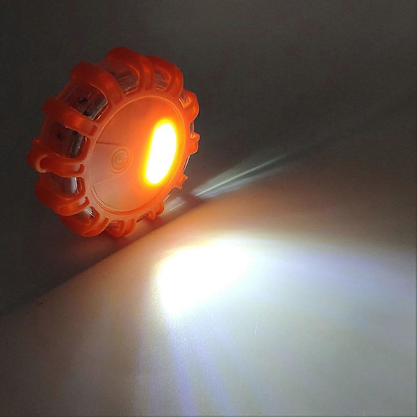 2 stk. LED-varsellys, nødsikkerhetslampe, kompakt størrelse, høy lysstyrke, vanntett, mye brukt signallys med krok