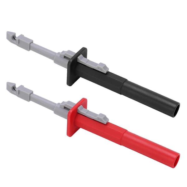 1 Sett Ledningspiercing Probe Clip Punktering Test Krok Ledningsnåler med 4mm Jack J.30020 Rød Svart
