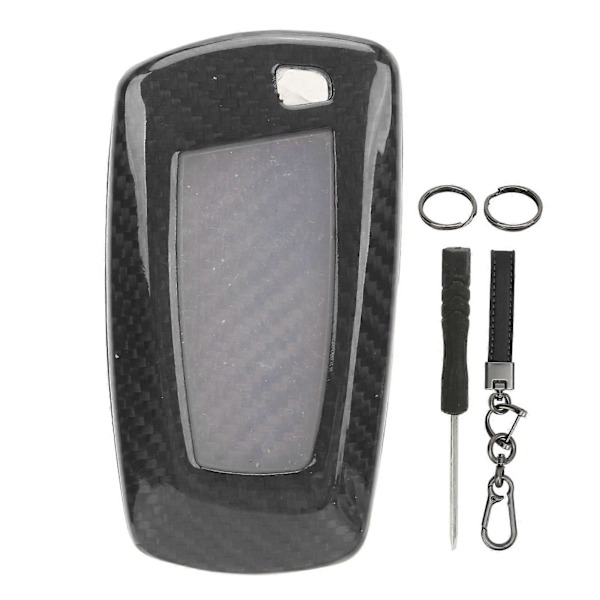 Bilnyckelskal Kolfiber Nyckellös Fjärrkontroll Fob Skyddsfodral för F20 F21 F22 F23 F22 F23 F30 F31 F10 F11 Svart
