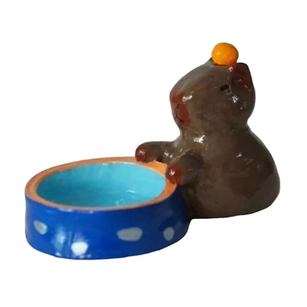 Capybara Ljusstake Harts Mini Capybara Ljusstake Tecknad Capybara Värmeljushållare för Vardagsrum Sovrum Centerpiece