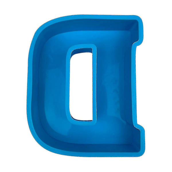 Alphabet Kagebageform Engelsk Bogstav Silikoneform 3d Alfabet Bogstav D