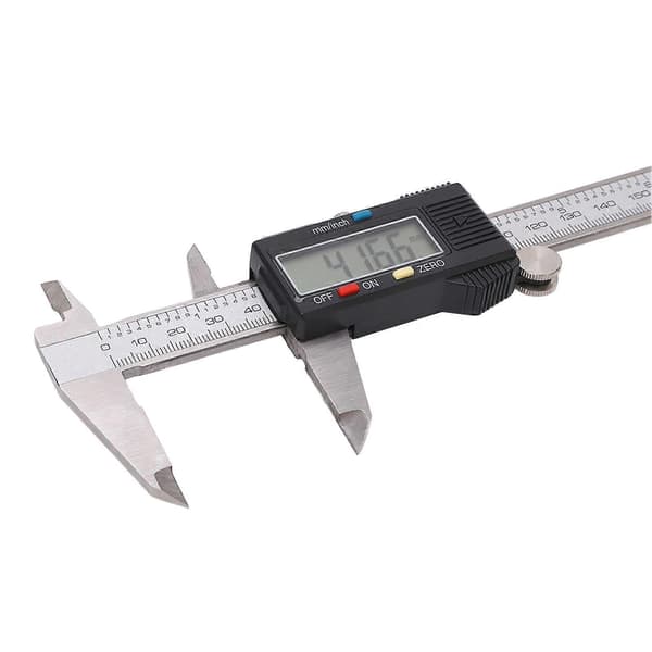 Digital Skydelære Rustfrit Stål LCD Elektronisk Målelineal med Batteri 0-150mm